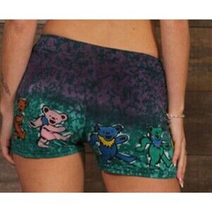 Grateful Dead Micro Shorts Dancing Bears Y2K